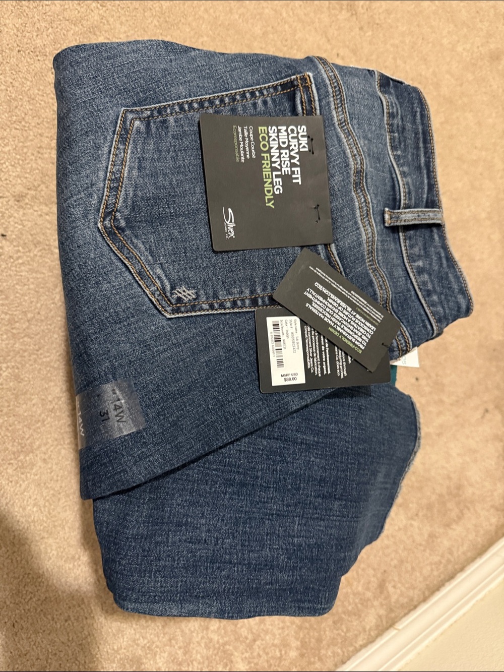 Silver Jeans Blue Skinny Jeans - Suki Curvy Fit